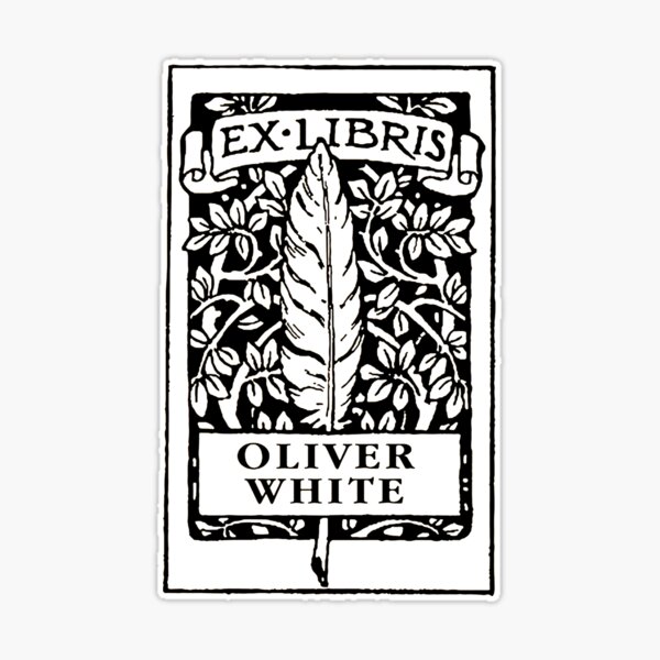 Feather Pen And Flora Ex Libris Sticker for Sale by salimakmel