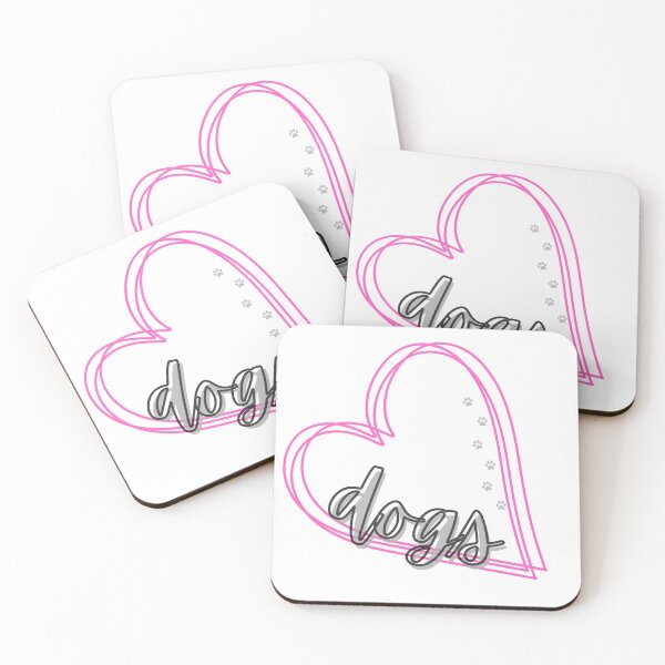 Item preview, Dogs pink heart white background designed and sold by Starlett Designs.