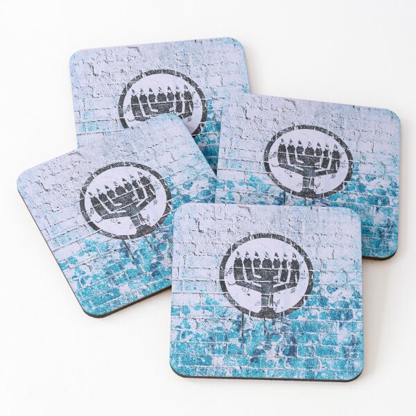Item preview, Graffiti Inspired Menorah Wall Art (Blue/White Version), Hebrew Israelite, Hebrew, Israelite Merch designed and sold by Yachad.