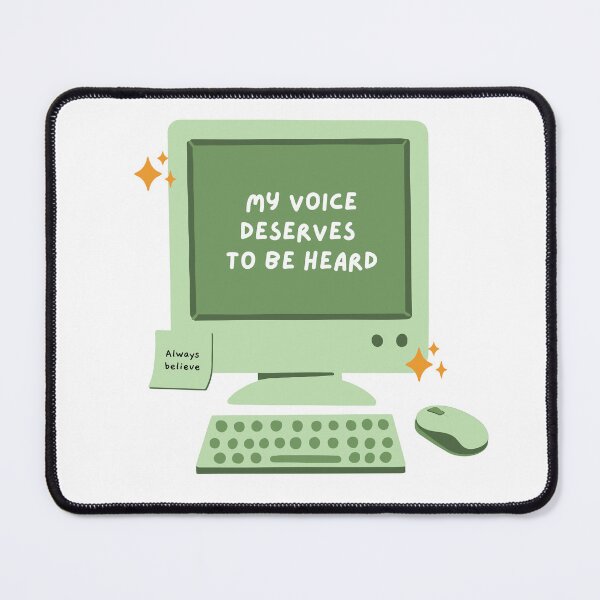 Item preview, My voice deserves to be heard. Cute affirmation design for writers. designed and sold by CreativeStrand.