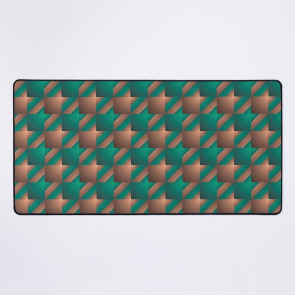 Item preview, Emerald Green and Brown Bronze in a Stylish and Luxurious Houndstooth Repeat Pattern designed and sold by Karen McFarland.