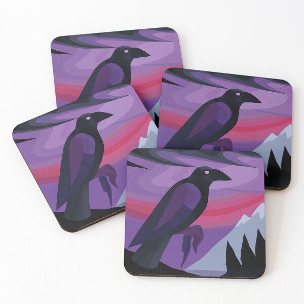 Item preview, Raven at Night Mountain Scenery designed and sold by GrizzlyMountain.