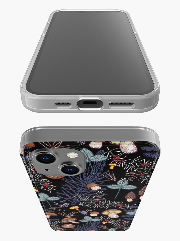 Alternate view of dark wild forest mushrooms iPhone Case