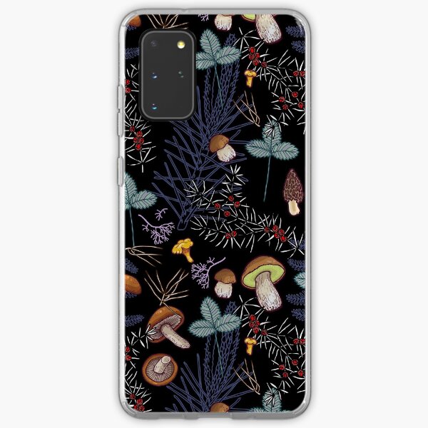 dark wild forest mushrooms Samsung Galaxy Soft Case