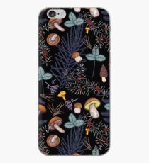 dark wild forest mushrooms iPhone Case