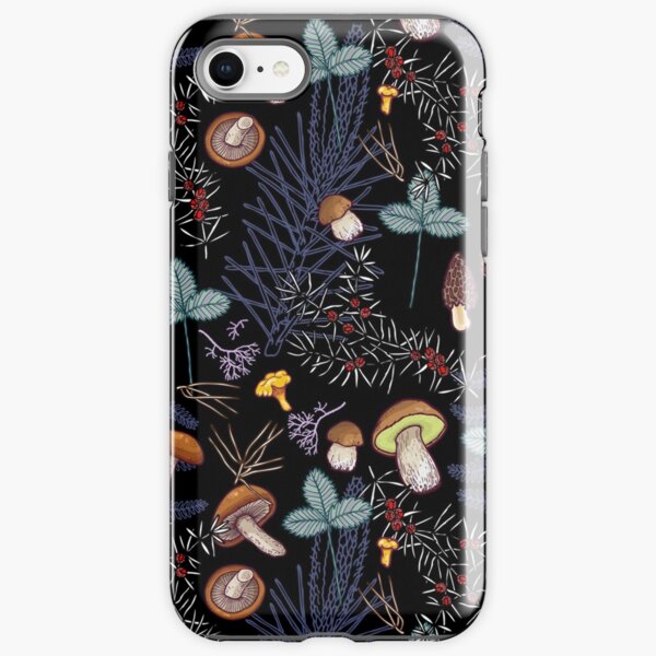 dark wild forest mushrooms iPhone Tough Case
