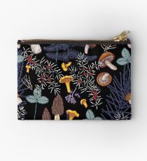 dark wild forest mushrooms Studio Pouch