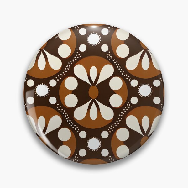 Artikelvorschau, Intense Brown Simple Scandinavian Pattern Digital Painting entworfen und verkauft von CodeAndColors.