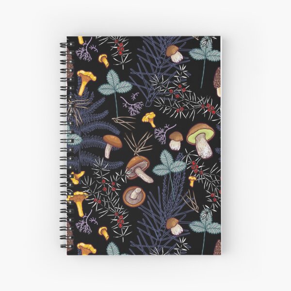 Item preview, dark wild forest mushrooms designed and sold by smalldrawing.