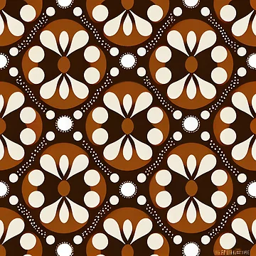 Imagen de la obra Intense Brown Simple Scandinavian Pattern Digital Painting de CodeAndColors