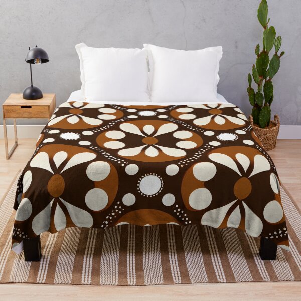 Aperçu de l'œuvre Intense Brown Simple Scandinavian Pattern Digital Painting créée et vendue par CodeAndColors.