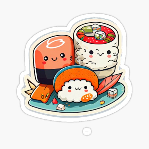 Kawaii Stickers , Love Pair , Hearts , Food , Coffee , Latte , Snacks ,  Donut , Sushi , Soy , Crafts , Planner, Cute Kawaii Stickers 