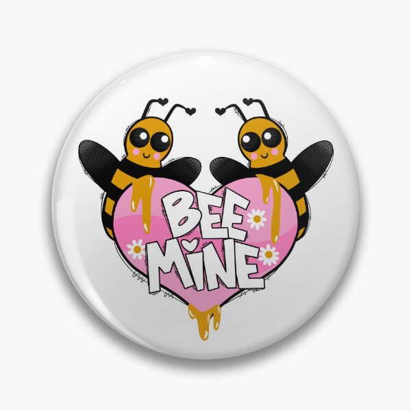 Artikelvorschau, Bee mine Honigbienen zum Valentinstag entworfen und verkauft von FreckleFairyArt.