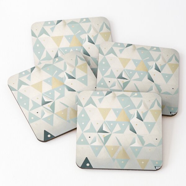 Artikelvorschau, Futuristic Elegant Muted Triangular Minimalist Pattern Digital Painting entworfen und verkauft von CodeAndColors.