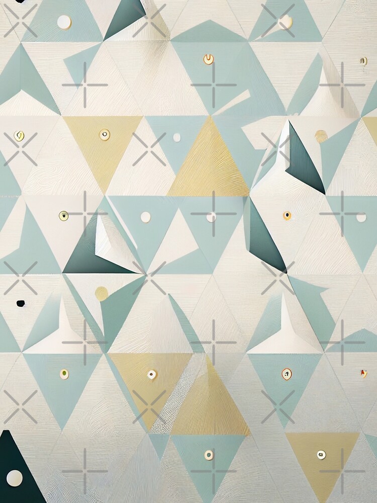 Aperçu 5 sur 5. Robe trapèze avec l'œuvre Futuristic Elegant Muted Triangular Minimalist Pattern Digital Painting créée et vendue par CodeAndColors.