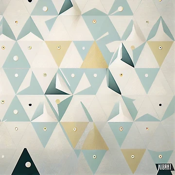 Vorschaubild zum Design Futuristic Elegant Muted Triangular Minimalist Pattern Digital Painting von CodeAndColors