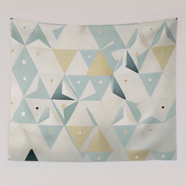 Item preview, Futuristic Elegant Muted Triangular Minimalist Pattern Digital Painting designed and sold by CodeAndColors.