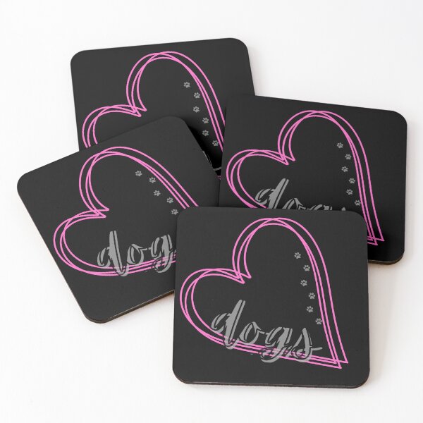 Item preview, Dogs heart black background designed and sold by Starlett Designs.