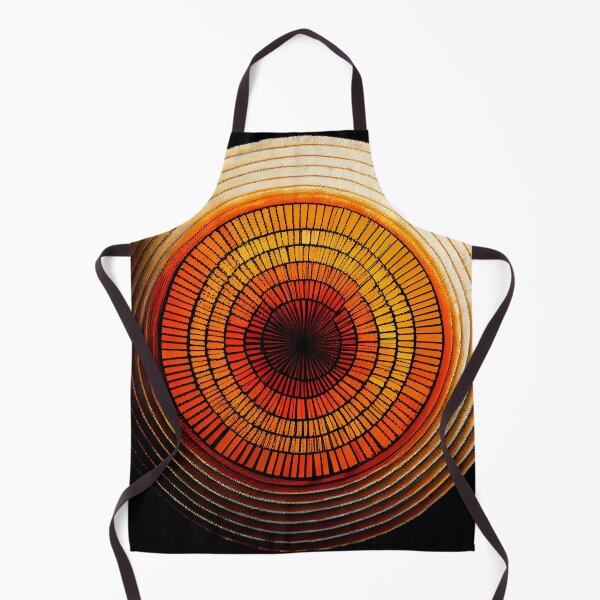 Artikelvorschau, Mosiac Circular Rough Orange Line Pattern Digital Painting entworfen und verkauft von CodeAndColors.