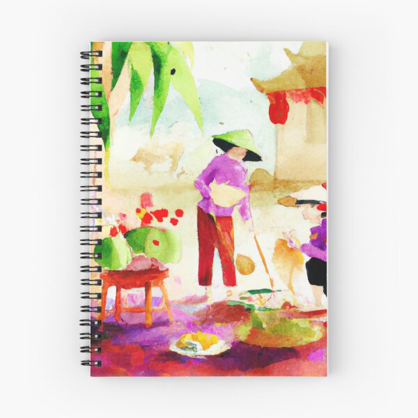 Item preview, Tet Vietnam , Vietnamese New Year , Watercolor Painting designed and sold by Color-Me-Blue.