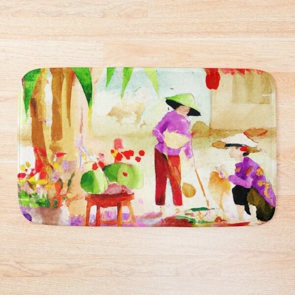 Item preview, Tet Vietnam , Vietnamese New Year , Watercolor Painting designed and sold by Color-Me-Blue.