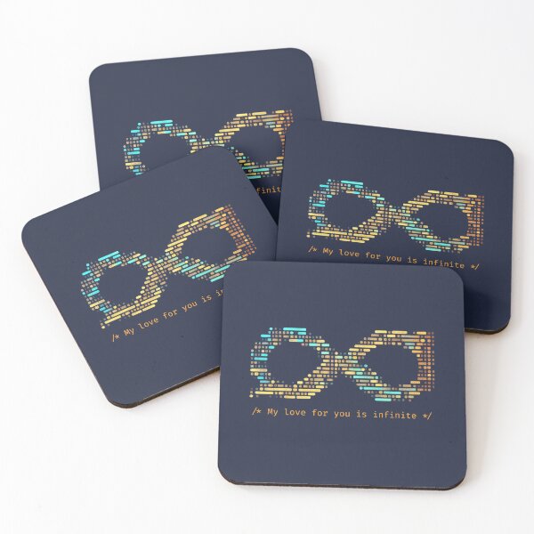 My love for you is infinite - V3 Coasters (Set of 4)