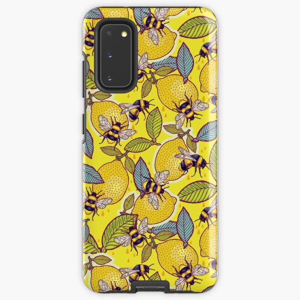 Yellow lemon and bee garden. Samsung Galaxy Tough Case