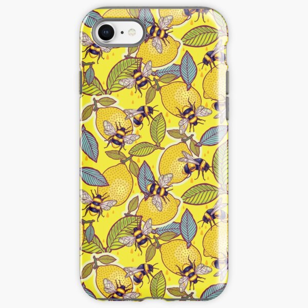Yellow lemon and bee garden. iPhone Tough Case