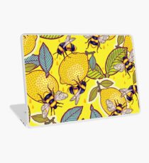 Yellow lemon and bee garden. Laptop Skin