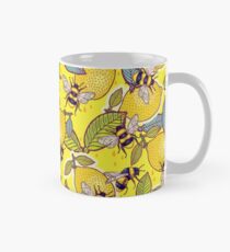 Yellow lemon and bee garden. Mug