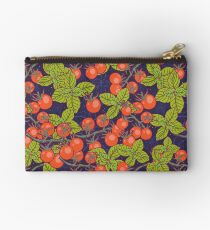 mysterious night in space garden with cherry tomatoes and basil Studio Pouch