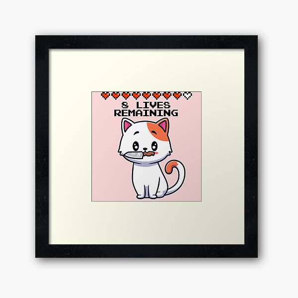 Item preview, 8 Lives Remaining Funny Cat Meme designed and sold by everything4eva.