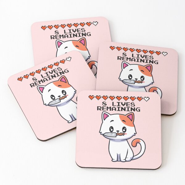 Item preview, 8 Lives Remaining Funny Cat Meme designed and sold by everything4eva.