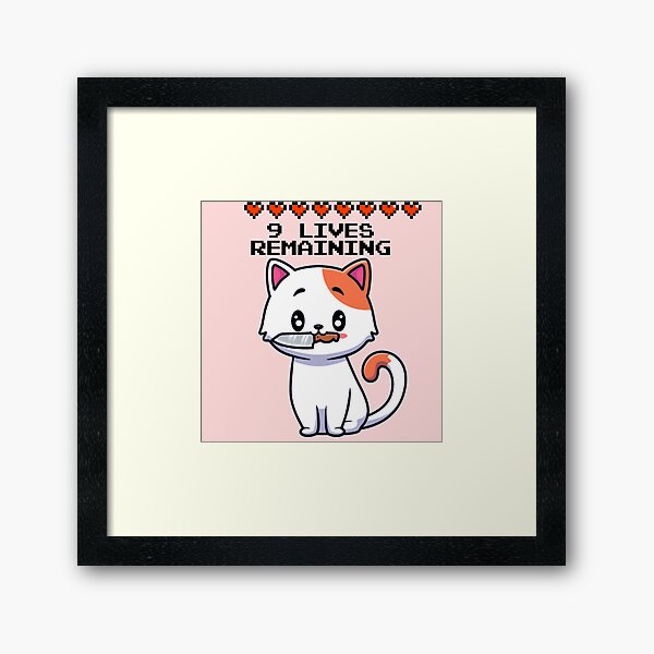 Item preview, 9 Lives Remaining Funny Cat Meme designed and sold by everything4eva.
