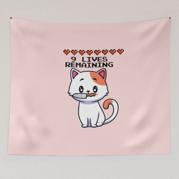 Item preview, 9 Lives Remaining Funny Cat Meme designed and sold by everything4eva.