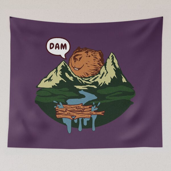 Item preview, Beaver's River Dam, Funny Pun designed and sold by vystudio.