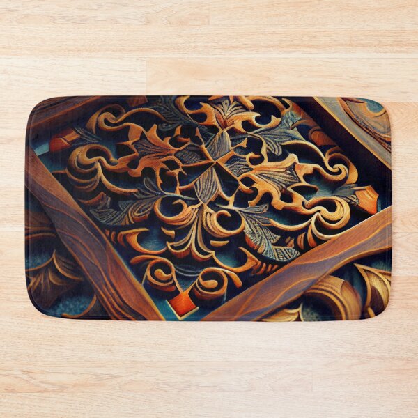 Item preview, Wood Crafty Dreamy Asian Pattern Digital Painting designed and sold by CodeAndColors.