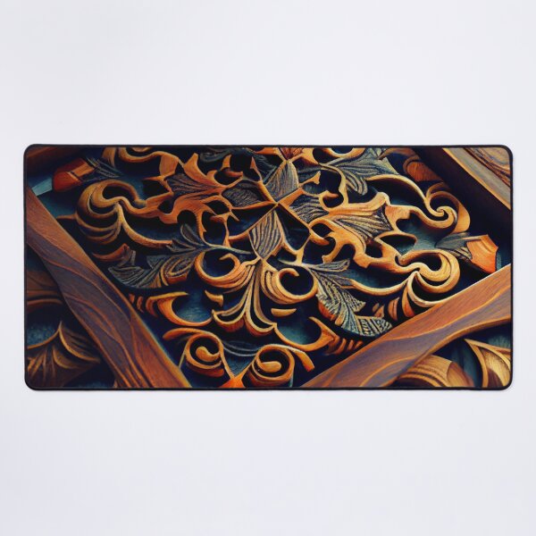 Item preview, Wood Crafty Dreamy Asian Pattern Digital Painting designed and sold by CodeAndColors.