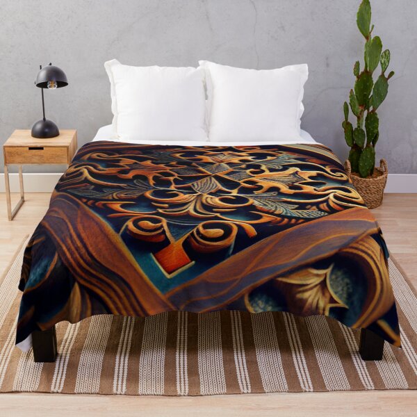 Item preview, Wood Crafty Dreamy Asian Pattern Digital Painting designed and sold by CodeAndColors.