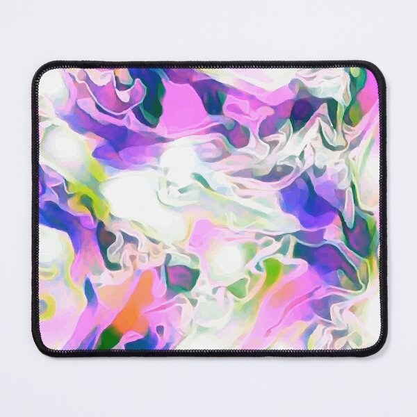 Item preview, White Purple Marble - pink white green purple yellow orange abstract swirls designed and sold by JaycraveDesigns.