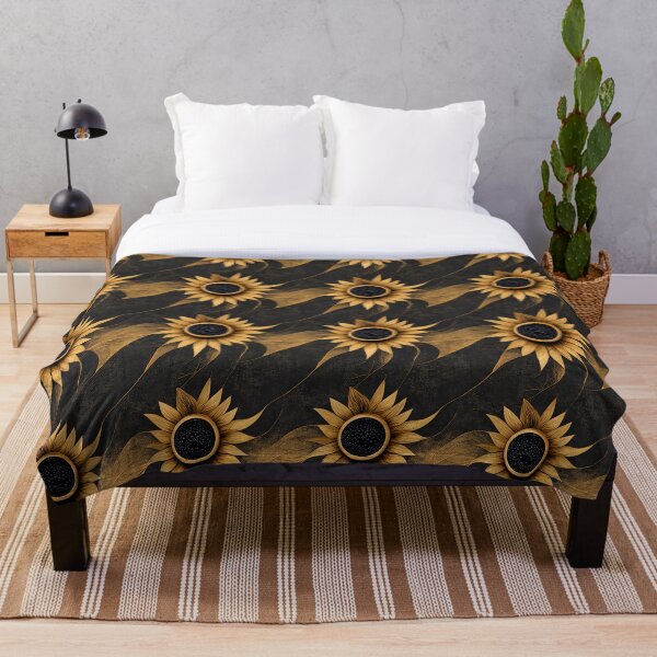 Item preview, Patrón de girasoles Modo oscuro designed and sold by Vintagez 98.
