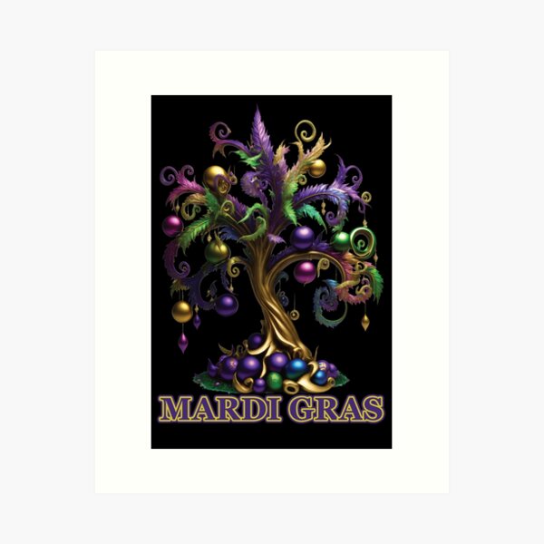 Mardi Gras Tree Canvas Print by showmeyournola