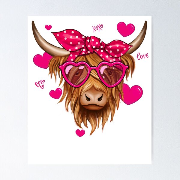 Item preview, Highland Cow Valentines Day Gift For Women designed and sold by iliasjeff.