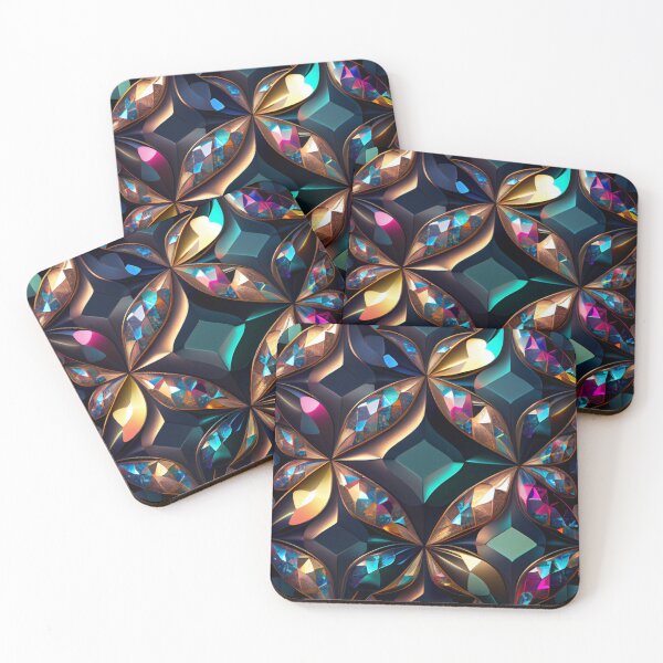 Artikelvorschau, Bejeweled Modern Pattern Digital Painting entworfen und verkauft von CodeAndColors.