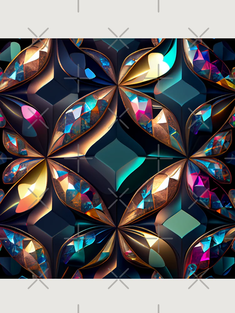 Thumbnail 6 von 6, Premium Oversized Pullover, Bejeweled Modern Pattern Digital Painting designt und verkauft von CodeAndColors.