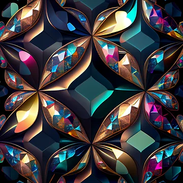 Vorschaubild zum Design Bejeweled Modern Pattern Digital Painting von CodeAndColors