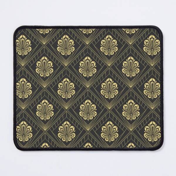 Item preview, 1920s Aesthetic Gold Art Deco Great Gatsby Flower Pattern designed and sold by MadfishDesigns.