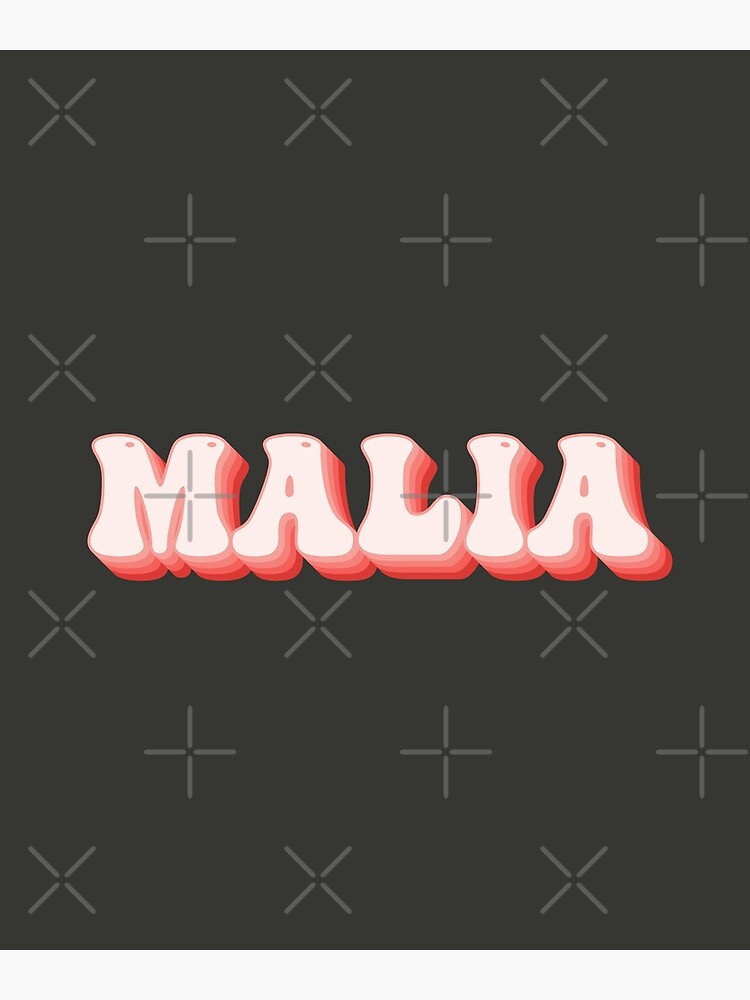 Malia Name Poster