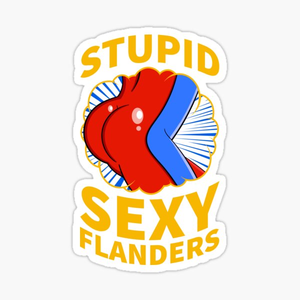 Vista previa del artículo con la obra «Estúpida cita sexy de Flandes», diseñado y vendido por McPod.