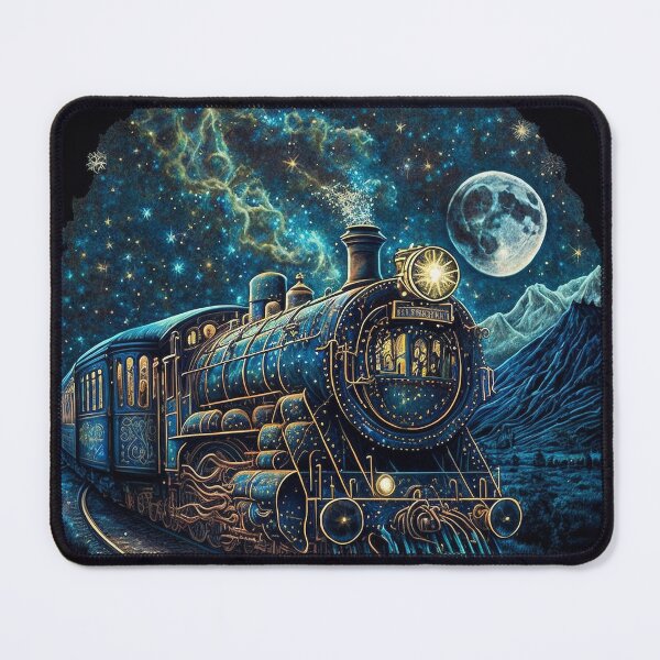 Item preview, Wizarding Express Train & Magic School Van Gogh Starry Night designed and sold by Yenbox.